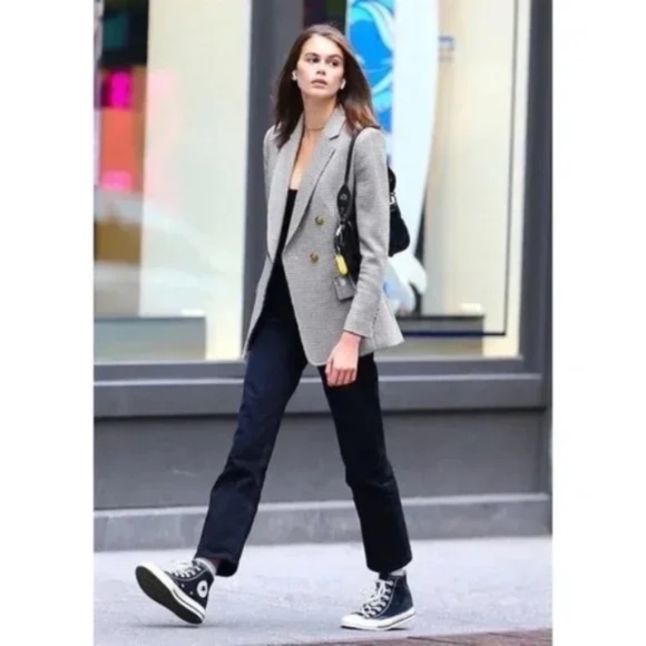 A.L.C. Sedgwick Houndstooth Blazer Grey Multi 0 - Picture 2 of 8